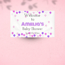 バルーンベーかわいらしビーシャワーへようこそ 横断幕