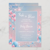 バルーンベー男女兼用ビーシャワー 招待状 (正面/裏面)