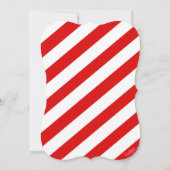 バルーンペパーミントキャンディーケーンホリデー招待状 ノートカード (裏面)