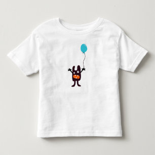 バルーンボーイのtシャツを着たおもしろいの怖い怪物 トドラーTシャツ