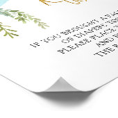 バルーンボーイまたはガールジェンダーおむつラッフルを明らかにする ポスター (角)