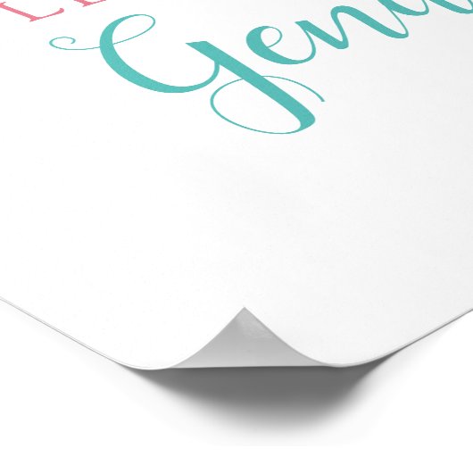 バルーンボーイまたはガールジェンダーがウェルカムサインを明らかにする ポスター (角)