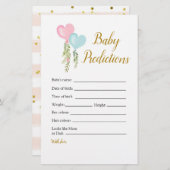 バルーンボーイまたはガールジェンダーがベビー予測を明らかにする (正面/裏面)