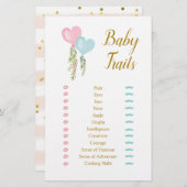 バルーンボーイまたはガールジェンダーがベビー特性を明らかにする (正面/裏面)