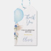 バルーンボーイサンキューラベル誕生日ベビーシャワー ギフトタグ (正面)