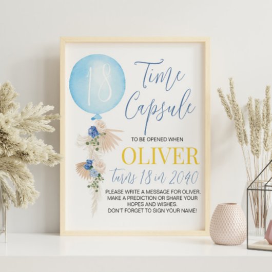 バルーンボーイ誕生日タイムカプセル記号 ポスター