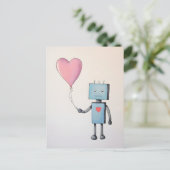 バルーンポスター付き可愛いハート ポストカード (スタンド正面)
