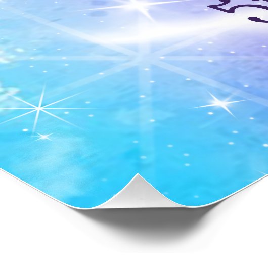 バルーンポスター付き美しい一角獣ウェルカムサイン ポスター (コーナー)