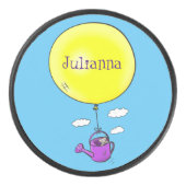 バルーンマンガで散水缶のかわいいマウス アイスホッケーパック (正面)