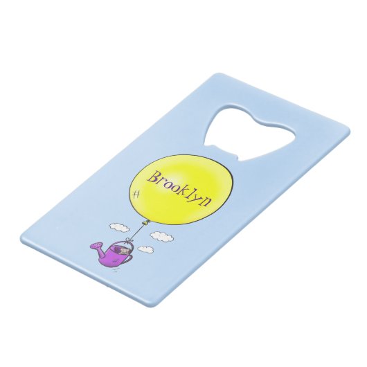 バルーンマンガで散水缶のかわいいマウス クレジットカード栓抜き (正面アングル)