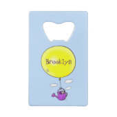 バルーンマンガで散水缶のかわいいマウス クレジットカード栓抜き (裏面)