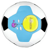 バルーンマンガで散水缶のかわいいマウス サッカーボール (回転)