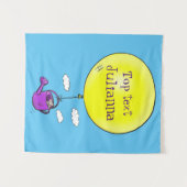 バルーンマンガで散水缶のかわいいマウス タペストリー (正面(横))