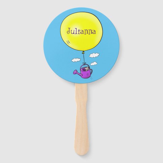 バルーンマンガで散水缶のかわいいマウス ハンドファン (正面)