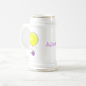 バルーンマンガで散水缶のかわいいマウス ビールジョッキ (正面左)