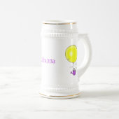 バルーンマンガで散水缶のかわいいマウス ビールジョッキ (正面右)