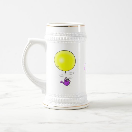 バルーンマンガで散水缶のかわいいマウス ビールジョッキ (左)
