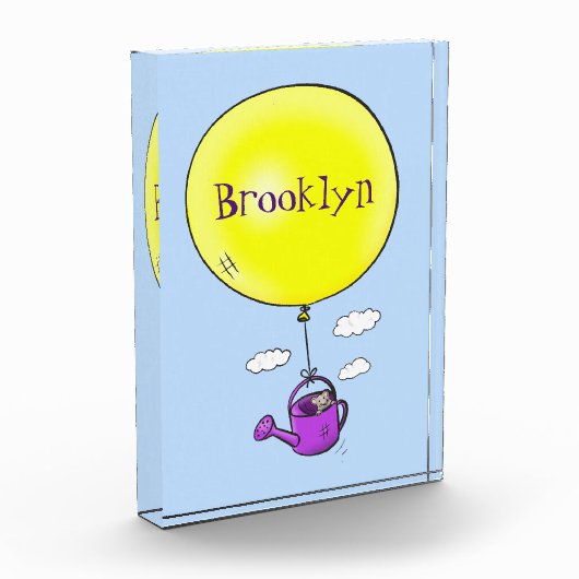 バルーンマンガで散水缶のかわいいマウス フォトブロック (左)