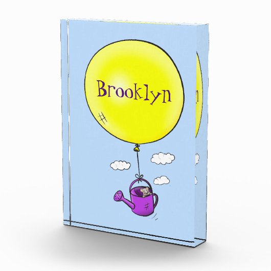 バルーンマンガで散水缶のかわいいマウス フォトブロック (右)