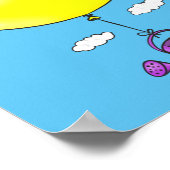 バルーンマンガで散水缶のかわいいマウス ポスター (角)