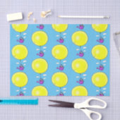 バルーンマンガで散水缶のかわいいマウス 薄葉紙 (クラフト)