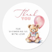 バルーンミニマルモダン主義の赤ちゃんシャワー ラウンドシール (正面)