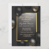 バルーンモダンバー（ユダヤ教の）バル・ミツバー 招待状 (正面)