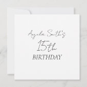 バルーンモダン誕生日パーティーへの招待 招待状 (裏面)