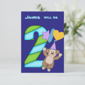 バルーンモンキー2nd誕生日パーティの招待状 招待状 (スタンド正面)