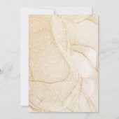 バルーンユーカリ金ゴールドグリッターベビーシャワー 招待状 (裏面)