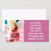 バルーンラズベリアーガイルアザ写真招待状 (正面/裏面)