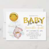 バルーンラビットボーイ赤ちゃんシャワーのお知らせ 案内状 (正面)