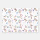 バルーンラブスとバニーラビットパステル ラッピングペーパーシート (正面3)