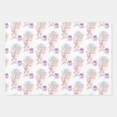バルーンラブスとバニーラビットパステル ラッピングペーパーシート (正面2)