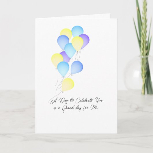 バルーンラブ誕生日 サンキューカード (正面)
