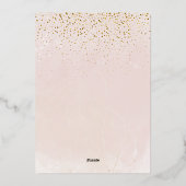 バルーンリトル恋しく思オネダーフル少女1st誕生日 箔招待状 (裏面)