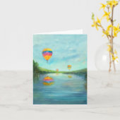 'バルーンレイク'グリーティングカード カード (黄色い花)