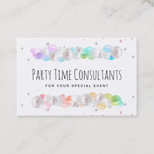 *~*バルーンレインボーパーティーイベントプランナーフェスティバルB 名刺 (正面)