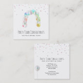 *~*バルーンレインボーパーティーイベントプランナー スクエア名刺 (正面/裏面)