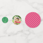 バルーンレターメロンファースト誕生日写真 コンフェッティ (裏面)