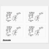 バルーンレディースシール！ 長方形シール (シート)