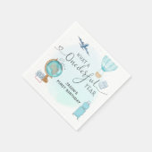 バルーンワンダーフル年第1回誕生日 スタンダードカクテルナプキン (角)