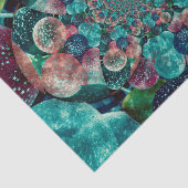 バルーンヴィンテージアンティークターコイズティール（緑がかった色）ブルーレトロ 薄葉紙 (詳細)