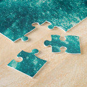 バルーンヴィンテージアンティークダークターコイズティール（緑がかった色）レトロ ジグソーパズル (側面)