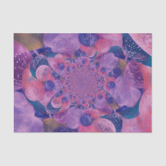 バルーンヴィンテージアンティークパープルピンク 薄葉紙 (正面)