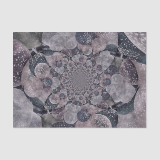 バルーンヴィンテージアンティーク紫薄紫抽象芸術 薄葉紙 (正面)