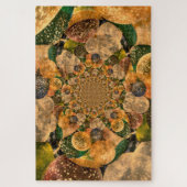 バルーンヴィンテージアンティーク金ゴールド紫抽象芸術おもしろい ジグソーパズル (縦)