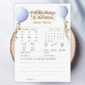 バルーン予測とアドバイスベビーシャワーゲームカード 招待状