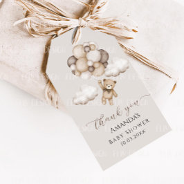 バルーン付きかわいいクマありがとうギフトラベル ギフトタグ