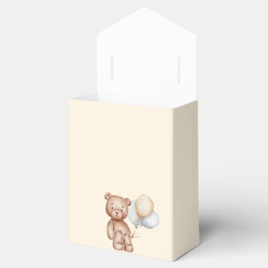 バルーン付きかわいいクマ赤ちゃんシャワー フェイバーボックス (オープン)